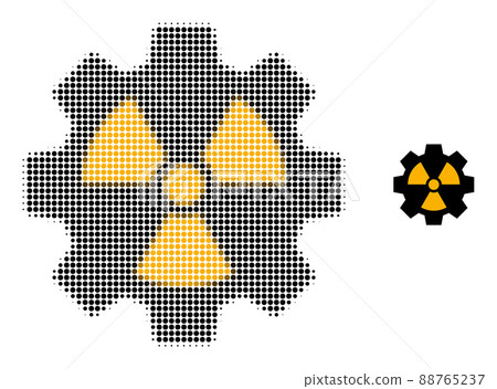 Halftone Dotted Radioactive Industry Icon Halftone Dotted Radioactive Industry Icon 88765237