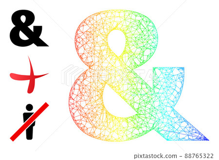 Spectral Gradient Net Mesh Ampersand Symbol Icon Spectral Gradient Net Mesh Ampersand Symbol Icon 88765322