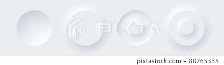 Set of vector buttons for websites, mobile applications. Neumorphism and toggles design. Light Web UI Elements and button for web and mobil app 88765335