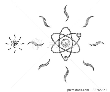 Net Mesh Quantum Radiation Icon Net Mesh Quantum Radiation Icon 88765345