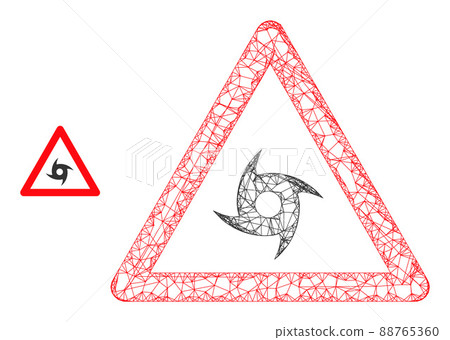 Net Mesh Hurricane Warning Icon Net Mesh Hurricane Warning Icon 88765360