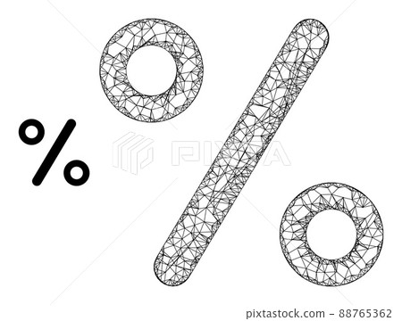 Net Mesh Percent Icon Net Mesh Percent Icon 88765362