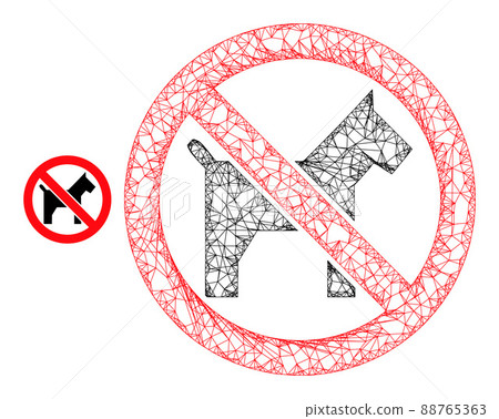 Net Mesh No Dogs Icon Net Mesh No Dogs Icon 88765363