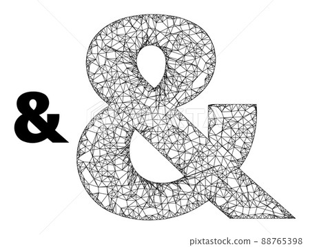 Hatched Mesh Ampersand Symbol Icon Hatched Mesh Ampersand Symbol Icon 88765398