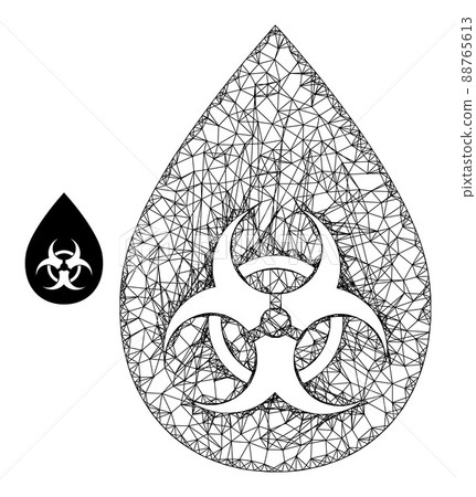 Net Mesh Toxic Liquid Drop Icon Net Mesh Toxic Liquid Drop Icon 88765613