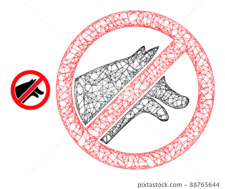 Linear Mesh Stop Dogs Icon Linear Mesh Stop Dogs Icon 88765644