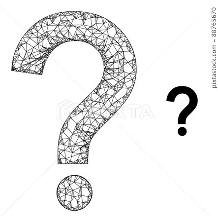 Net Mesh Query Sign Icon 88765670