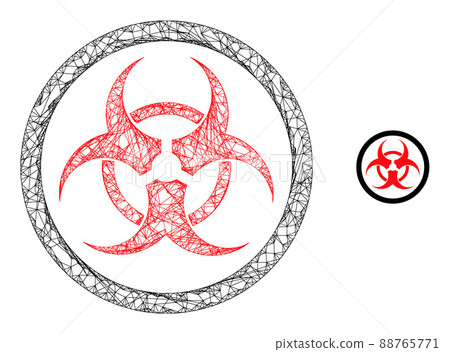 Hatched Mesh Biohazard Icon 88765771