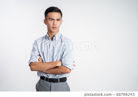 asian man thinking something and looking to the side asian man thinking something and looking to the side 88766243