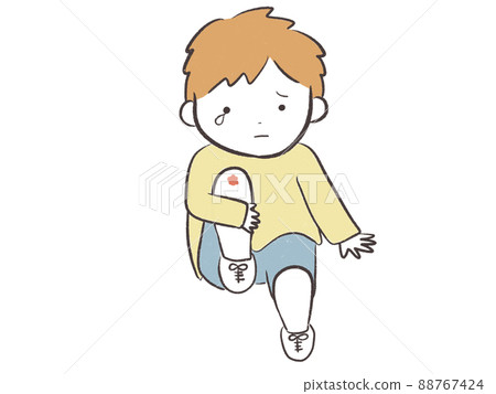 Boy injured and crying ① 88767424