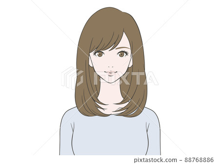一個年輕的女人帶著微笑 88768886