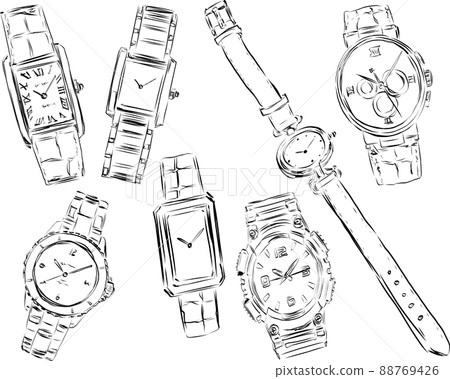 Watch set line drawing 88769426