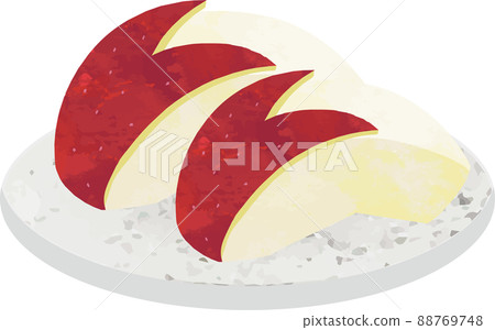 Rabbit apple apple rabbit fruit fruit... - Stock Illustration [88769748 ...
