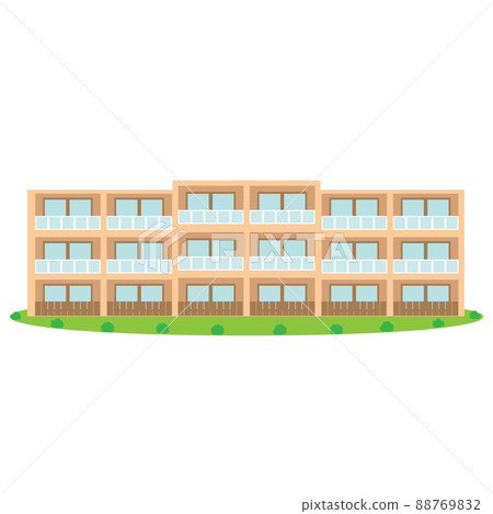 建築低層公寓插圖素材 建築低層公寓插圖素材 88769832
