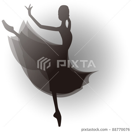 Ballerina Amore with a black gradient silhouette Ballerina Amore with a black gradient silhouette 88770076