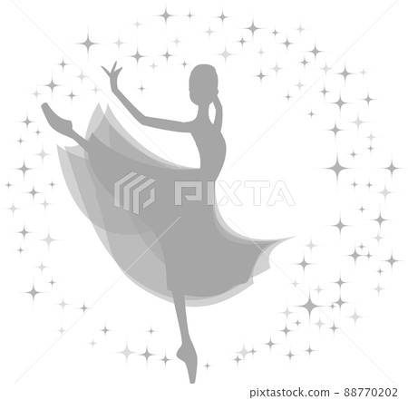 Gray silhouette ballerina amore Gray silhouette ballerina amore 88770202