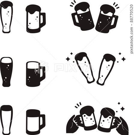 夏季啤酒圖標象形圖符號標記象形圖業務食品和飲料簡單插圖集 夏季啤酒圖標象形圖符號標記象形圖業務食品和飲料簡單插圖集 88770520