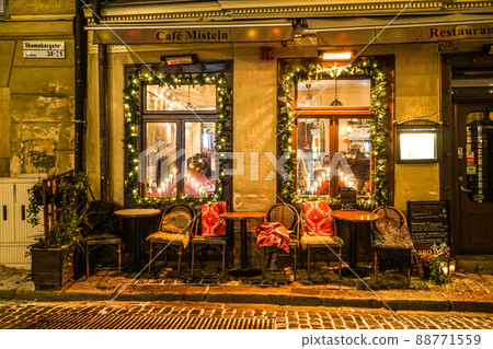 Stockholm Gamla Stan Christmas Illuminations Cityscape 88771559