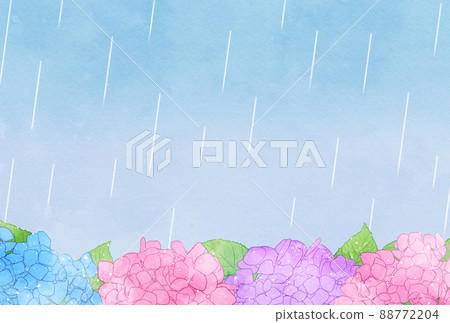 背景材料_水彩風格_繡球花 背景材料_水彩風格_繡球花 88772204