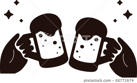 夏季啤酒圖標剪影切割圖片陰影圖片標記符號簡單黑色單色插圖 夏季啤酒圖標剪影切割圖片陰影圖片標記符號簡單黑色單色插圖 88772674