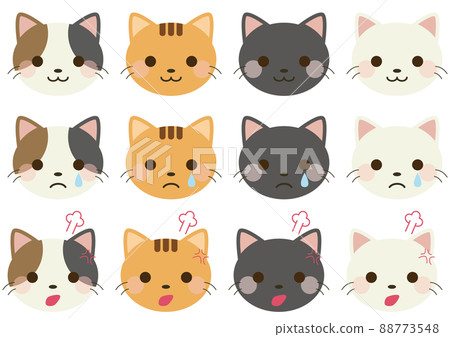 Kitten facial expression set 88773548
