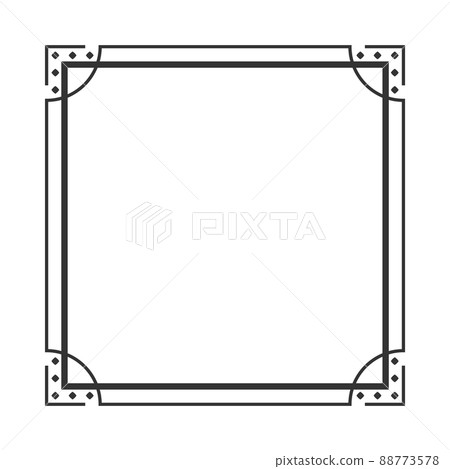 Simple decorative frame square - Stock Illustration [88773578] - PIXTA
