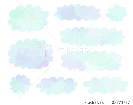 Watercolor style balloon with a pale mottled pattern Watercolor style balloon with a pale mottled pattern 88773737