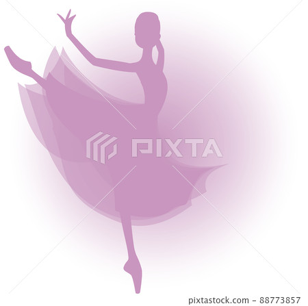 Ballerina Amore with a lilac silhouette Ballerina Amore with a lilac silhouette 88773857