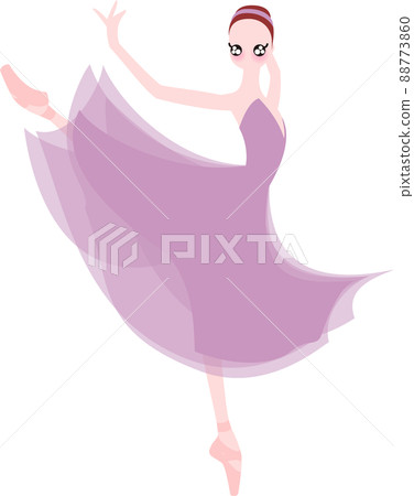 Ballerina Amore in a lilac costume 88773860