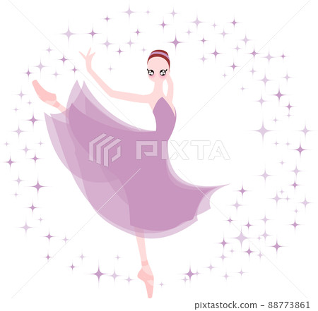 身著淡紫色服裝的芭蕾舞女演員愛茉莉 88773861