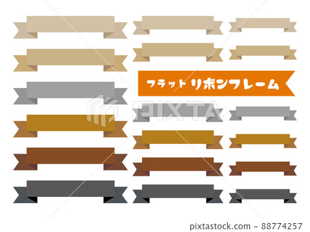 Flat Ribbon Icon Frame Set 05 Flat Ribbon Icon Frame Set 05 88774257