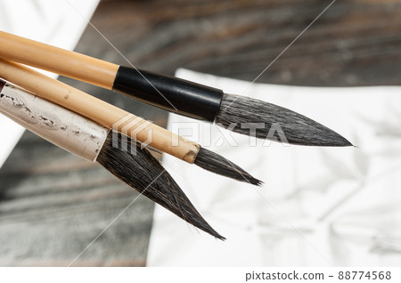 closeup writing brush 88774568