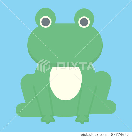 簡單可愛的青蛙插畫 88774652