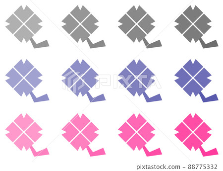 五顏六色的四片葉子的簡單例證 五顏六色的四片葉子的簡單例證 88775332