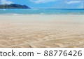 Soft sand on tropical beach and blue sea with summer sky. 88776426