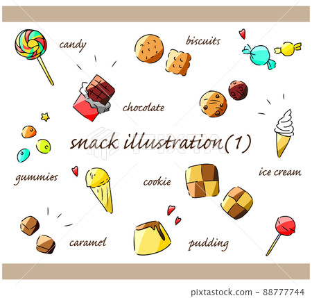 手繪插圖集的糖果 手繪插圖集的糖果 88777744