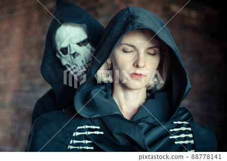 the girl and death in the cloak 88778141