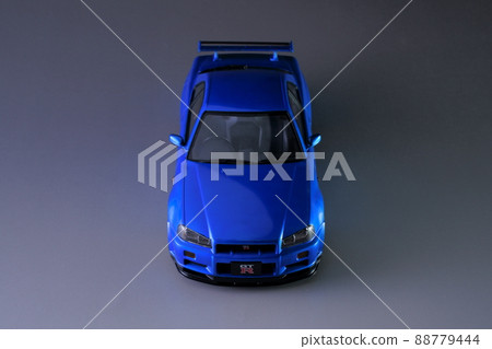 Nissan Skyline GT-R V Spec (R34) Bayside Blue Plastic Model 1/24 Scale 88779444
