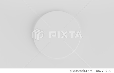 Top view white minimal circular product podium background. Abstract and object concept. 3D illustration rendering Top view white minimal circular product podium background. Abstract and object concept. 3D illustration rendering 88779700