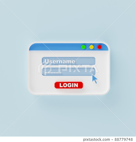 Login Username and password user interface... - Stock Illustration ...