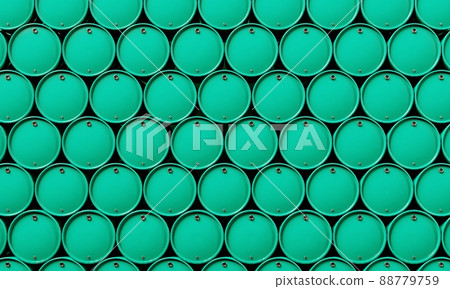 Pile of oil barrel chemical tanks background. industrial and fuel energy reservation concept. 3D illustration rendering Pile of oil barrel chemical tanks background. industrial and fuel energy reservation concept. 3D illustration rendering 88779759