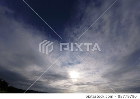 Early summer morning sky covered with a veil of clouds, ultra-wide-angle, 220514am, sky-based Early summer morning sky covered with a veil of clouds, ultra-wide-angle, 220514am, sky-based 88779780
