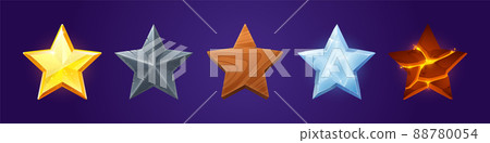 Stars game score elements, Ui or gui rate assets 88780054