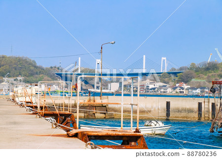 Onomichi Suido coast and Onomichi Ohashi, scenery of the Seto Inland Sea 88780236