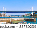 Onomichi Ohashi seen from the coast of Onomichi Suido Beautiful scenery of the Seto Inland Sea 88780239