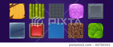 Buttons with metal, bamboo, denim, glass texture Buttons with metal, bamboo, denim, glass texture 88780301