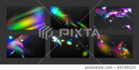 Rainbow streaks and flare, reflection light 88780520