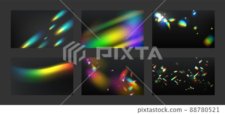 Rainbow lens flare, light leaks effects 88780521