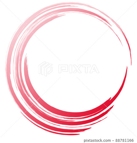 Brush circle red - Stock Illustration [88781166] - PIXTA