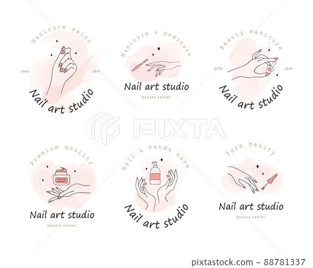 Vector logotype design for nail art studio. 88781337